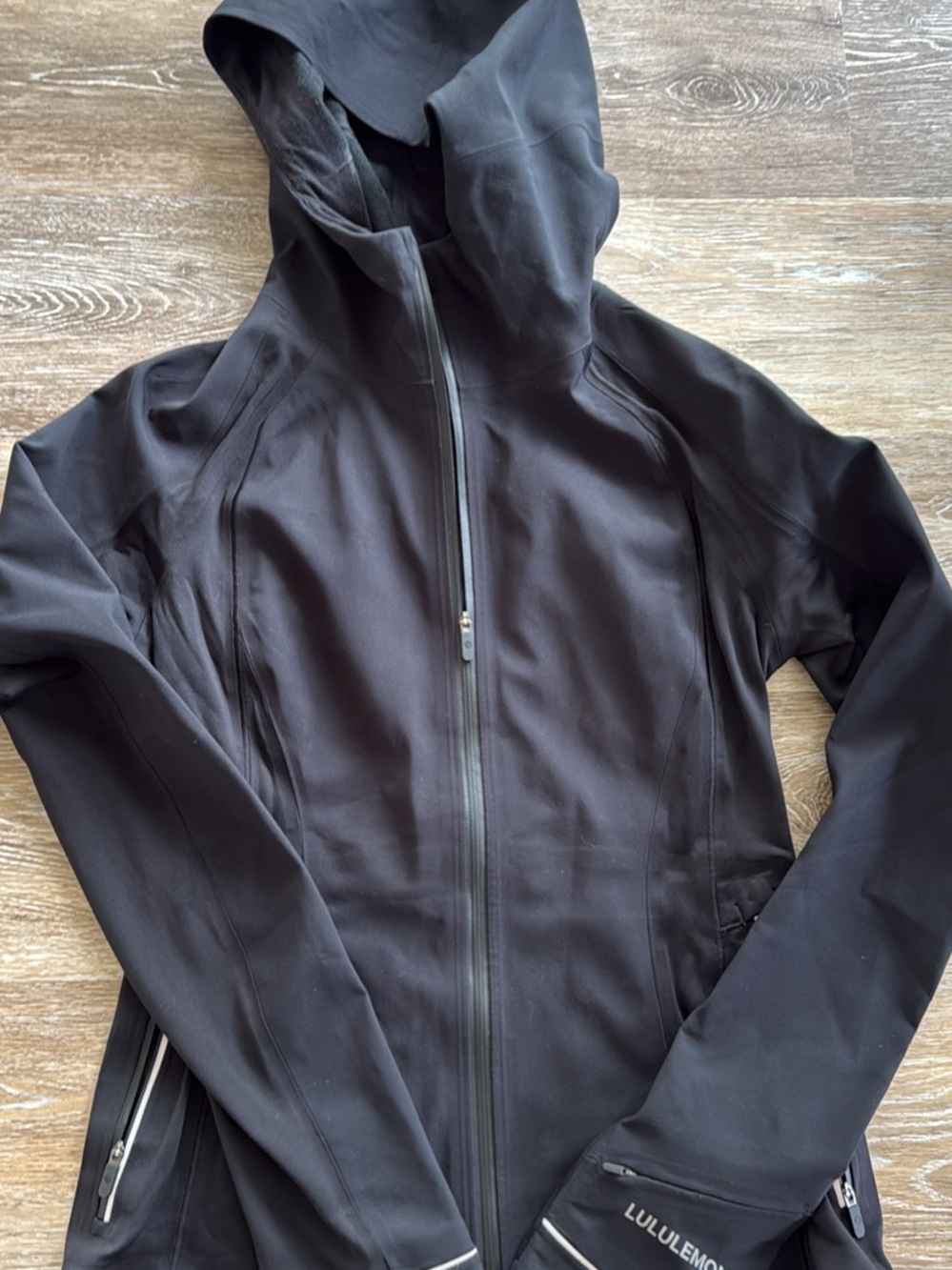 lululemon athletica Black Hooded Utility Jacket with Zip Pockets